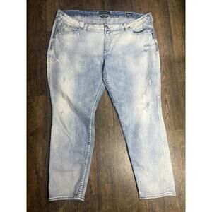 Silver Jeans Co. Light Blue Classic Stretch Straight Legs Boyfriend Jeans 22